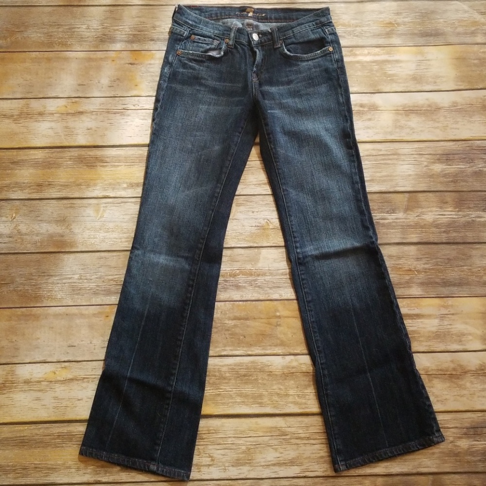 7 for All Mankind crystal bootcut jeans 27